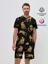 Мужской костюм с шортами / Леопарды