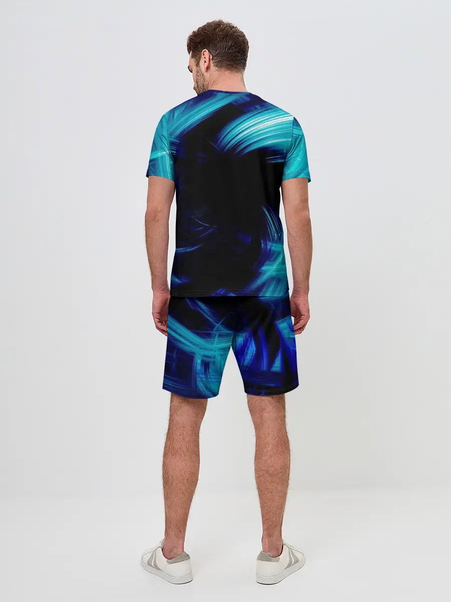 Мужской костюм с шортами / Неоновый вихрь