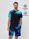 Мужской костюм с шортами / Неоновый вихрь