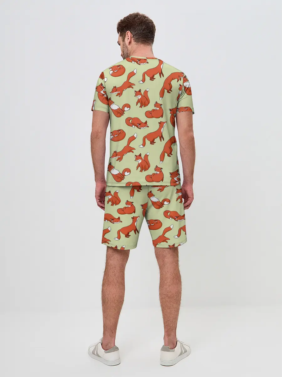 Мужской костюм с шортами / Осенние лисички