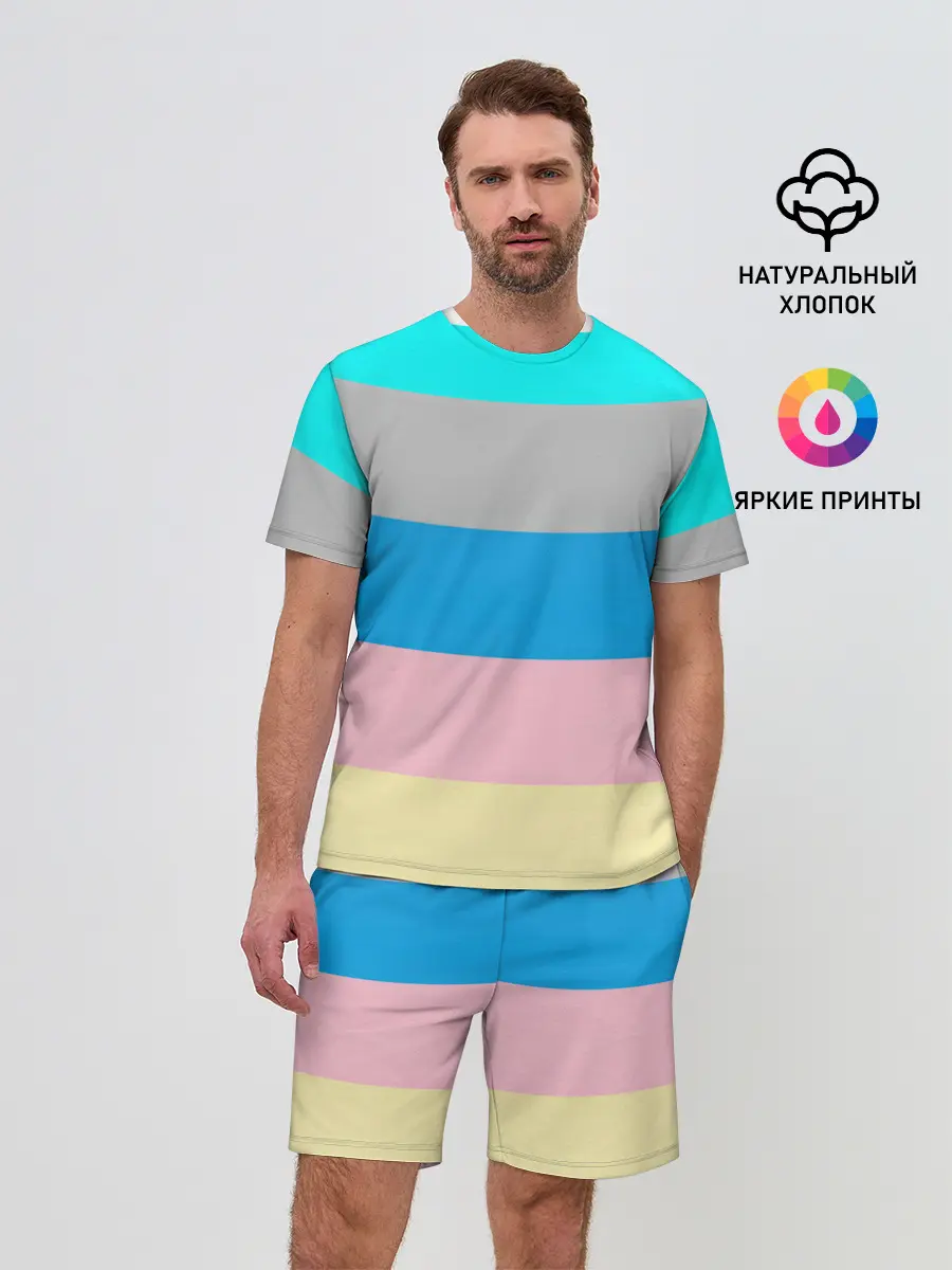 Мужской костюм с шортами / Флаг аниме