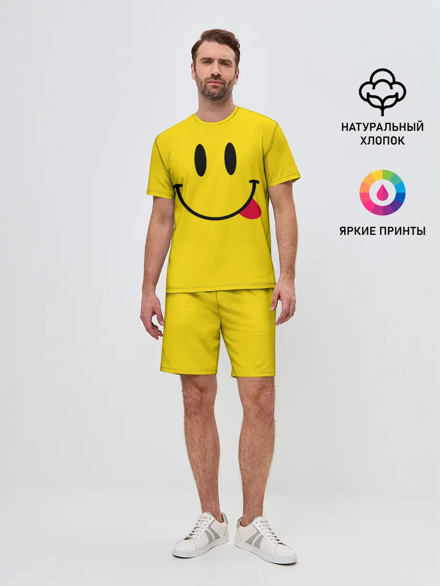 Мужской костюм с шортами / Смайлик