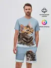 Мужской костюм с шортами / Бенгальский кот