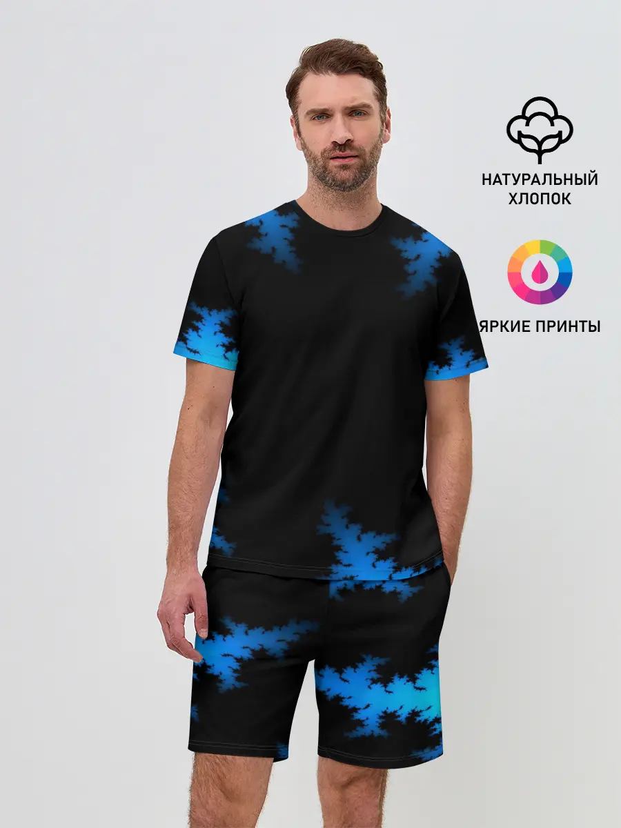 Мужской костюм с шортами / Морозный узор