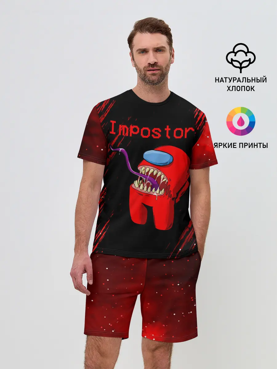 Мужской костюм с шортами / AMONG US - IMPOSTOR