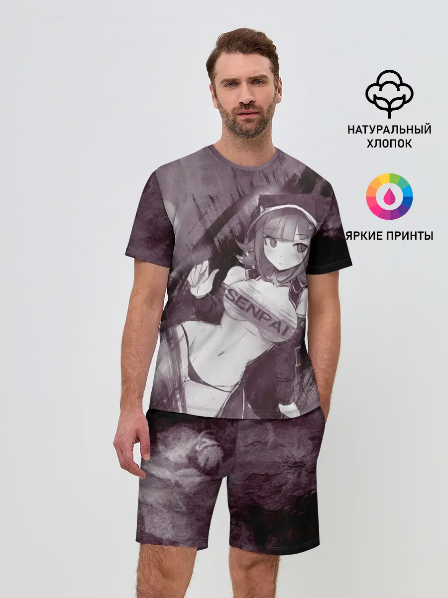 Мужской костюм с шортами / Danganronpa акварель