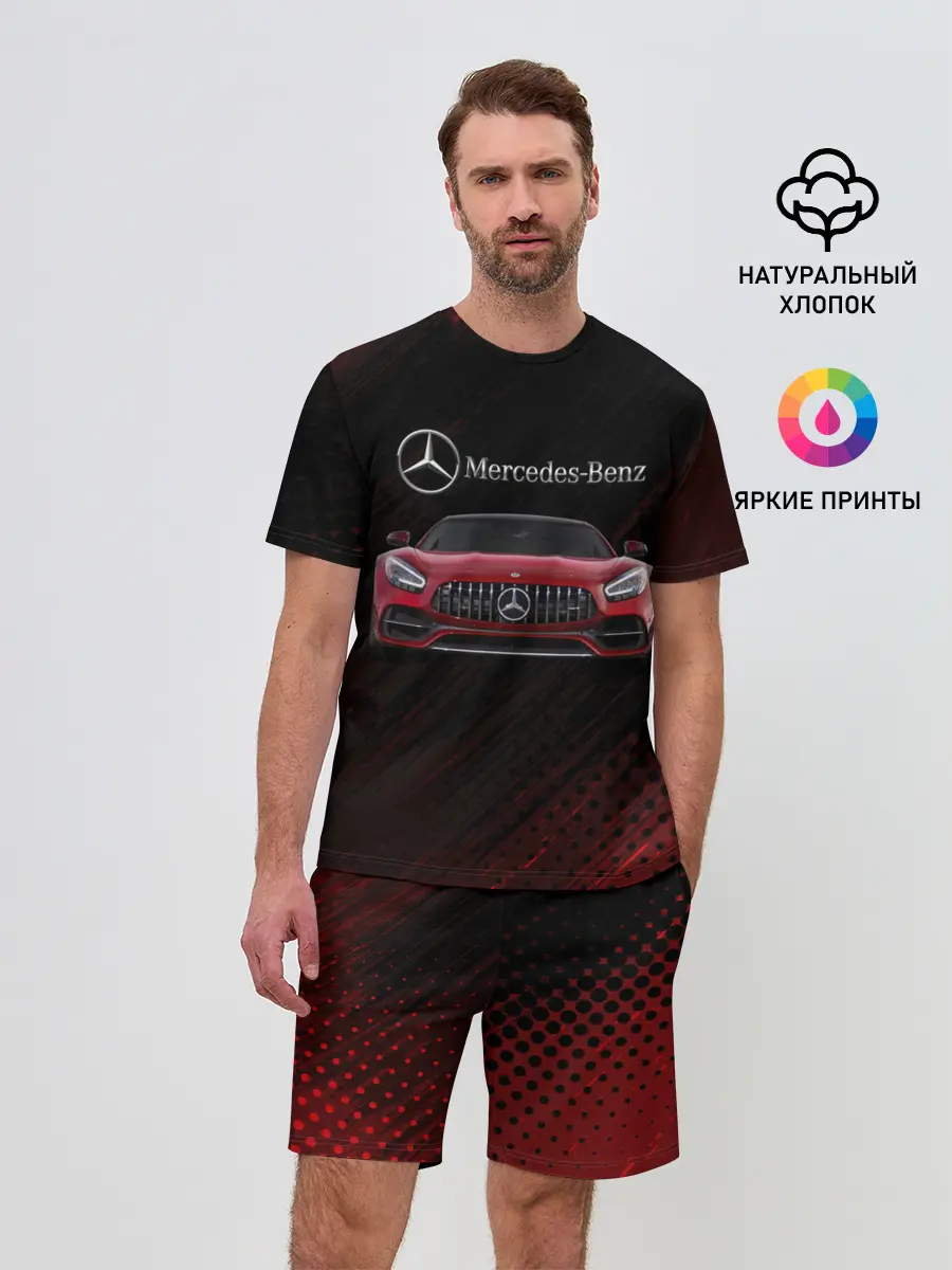 Мужской костюм с шортами / Mercedes Benz AMG.