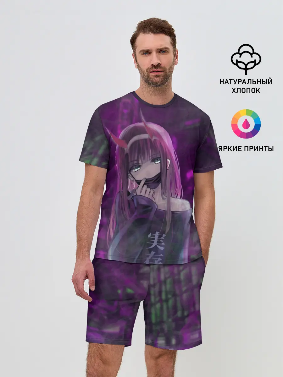 Мужской костюм с шортами / Zero Two in mask