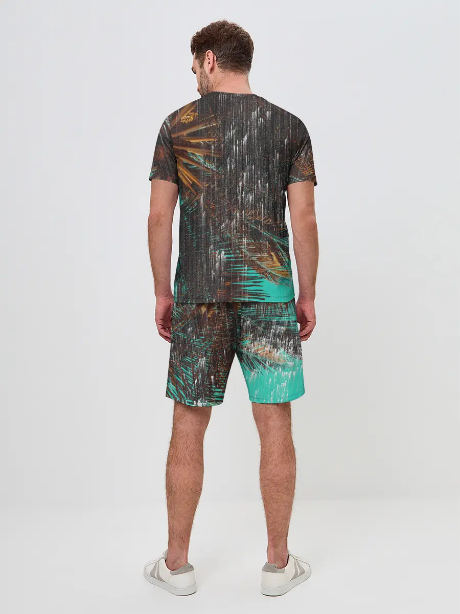 Мужской костюм с шортами / Palm glitch art