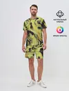 Мужской костюм с шортами / Желтые линии