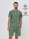 Мужской костюм с шортами / Зеленый бамбук