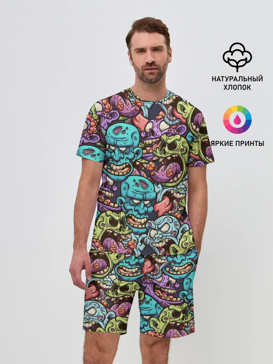 Мужской костюм с шортами / Зомби Паттерн