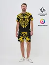 Мужской костюм с шортами / Узор жёлтый