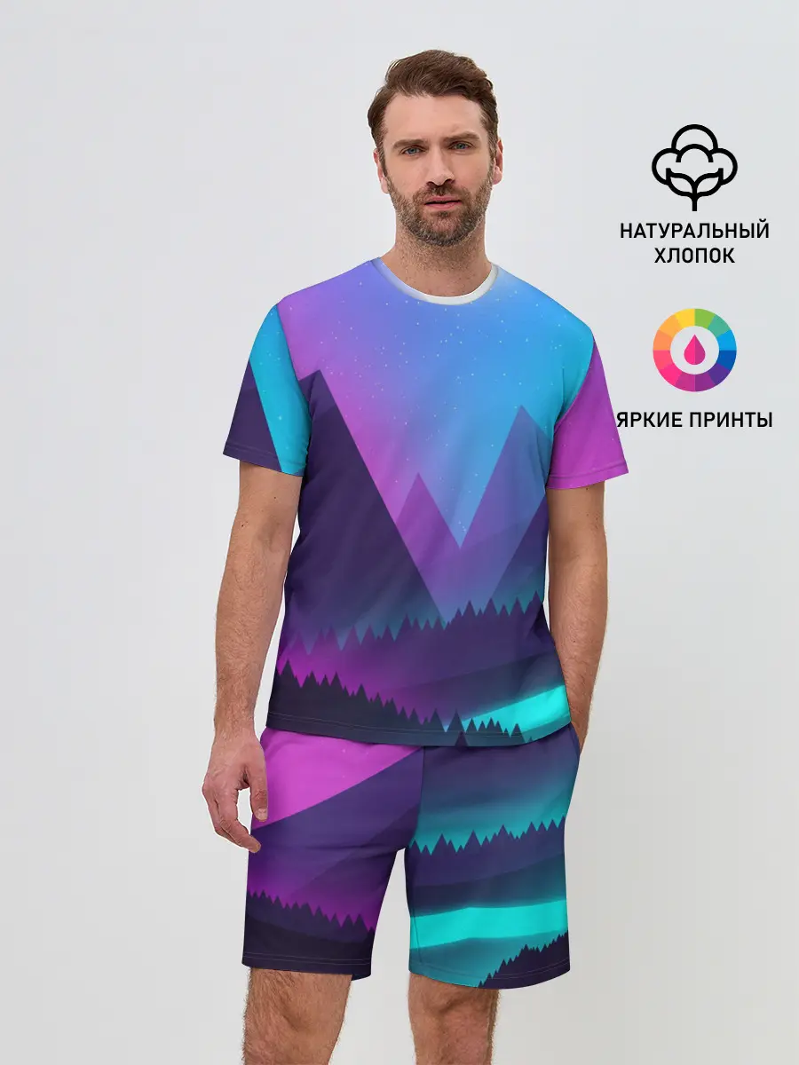 Мужской костюм с шортами / NEON FOREST