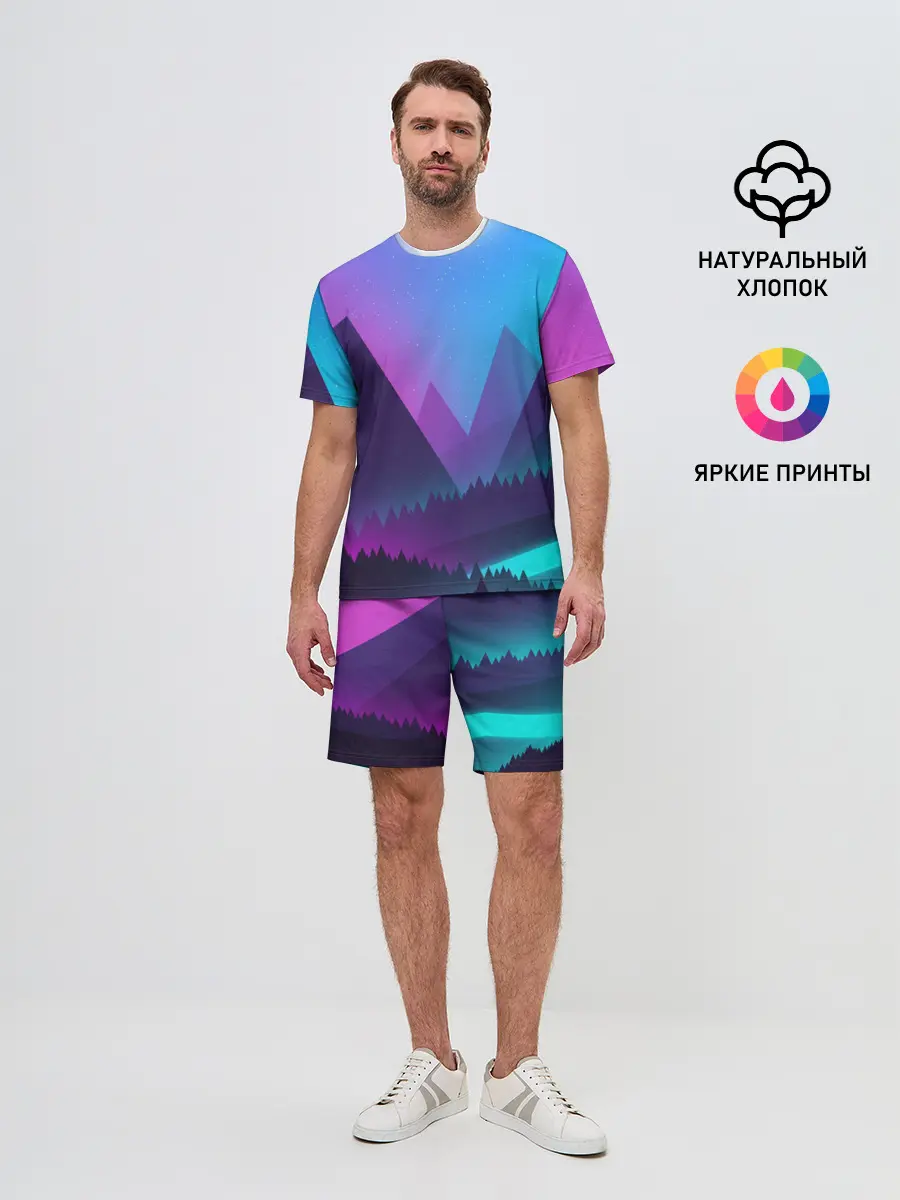 Мужской костюм с шортами / NEON FOREST
