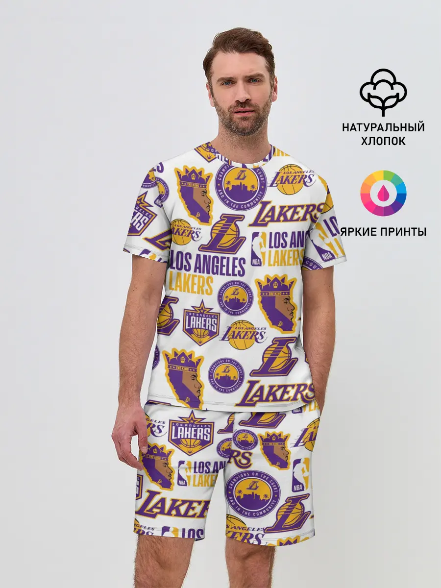 Мужской костюм с шортами / LAKERS LOGO