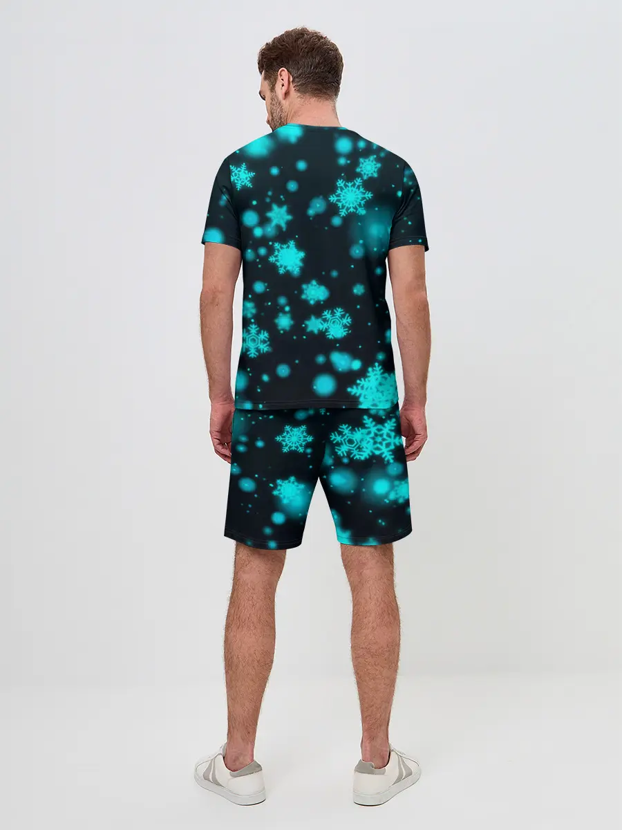 Мужской костюм с шортами / Новогодний пингвин