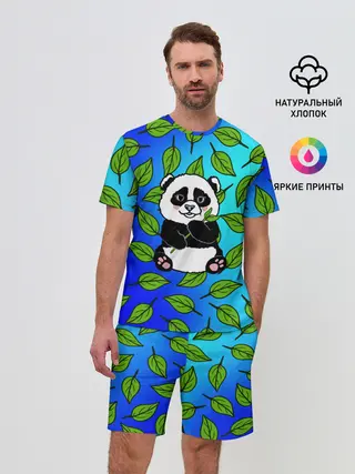 Мужской костюм с шортами / Панда