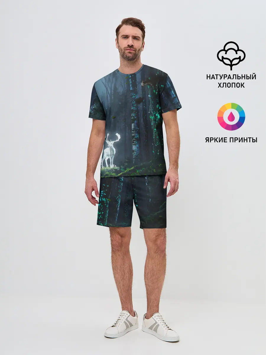 Мужской костюм с шортами / Олень