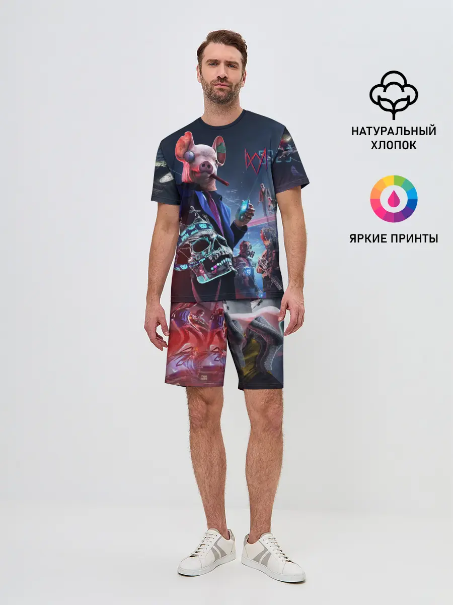 Мужской костюм с шортами / Watch Dogs | Legion