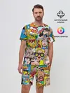 Мужской костюм с шортами / Pop Art