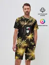 Мужской костюм с шортами / AMONG US НОВОГОДНИЙ