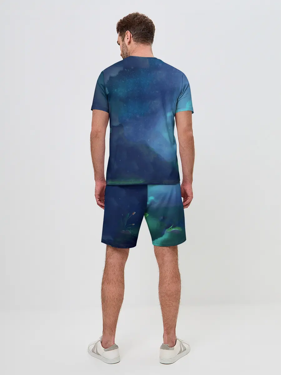 Мужской костюм с шортами / Панда и лиса