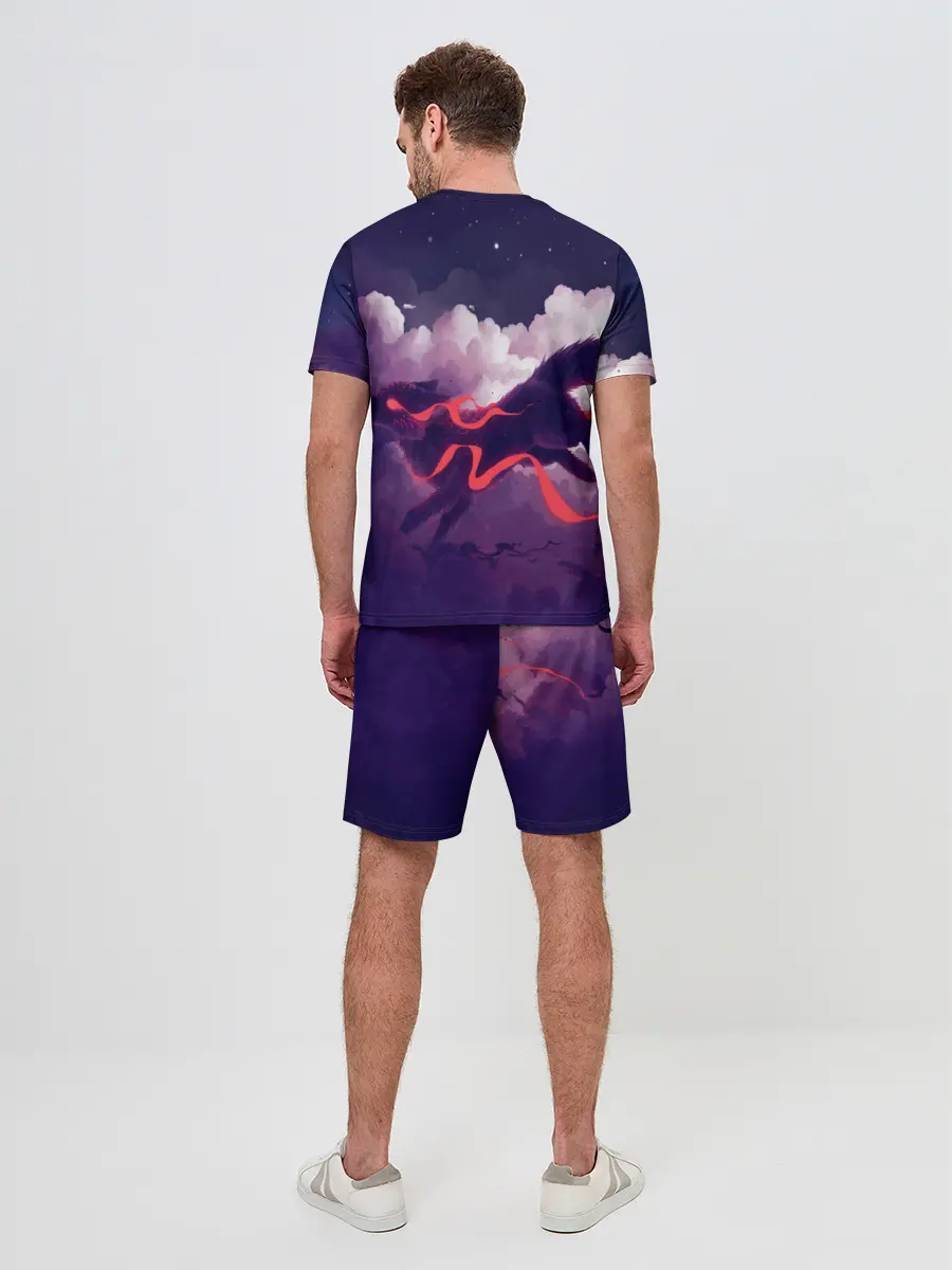 Мужской костюм с шортами / Лиса бежит по облакам