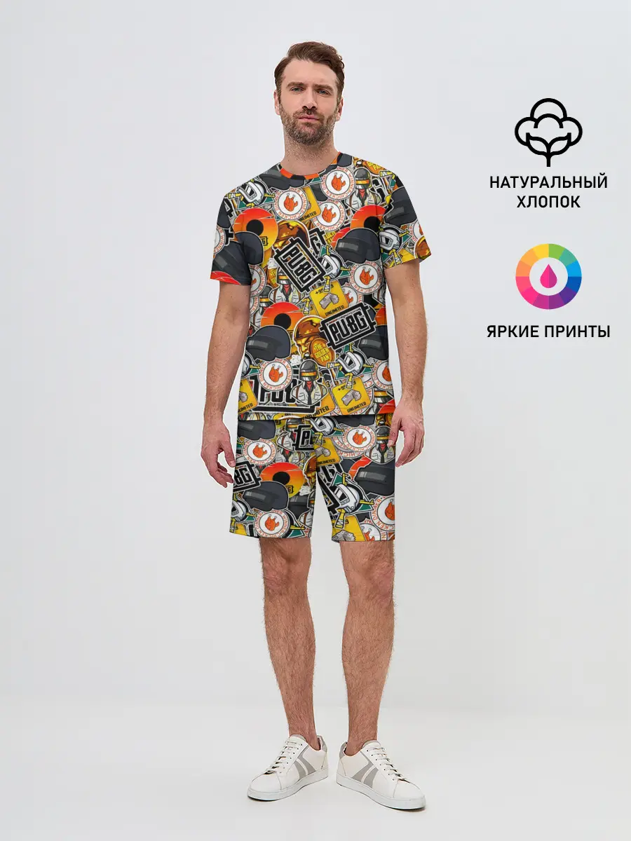 Мужской костюм с шортами / PUBG STICKER