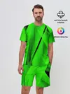 Мужской костюм с шортами / Зеленый неон