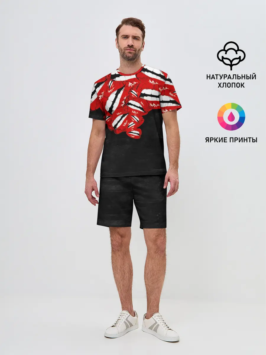 Мужской костюм с шортами / Губы