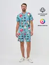 Мужской костюм с шортами / Новогодние Пингвины