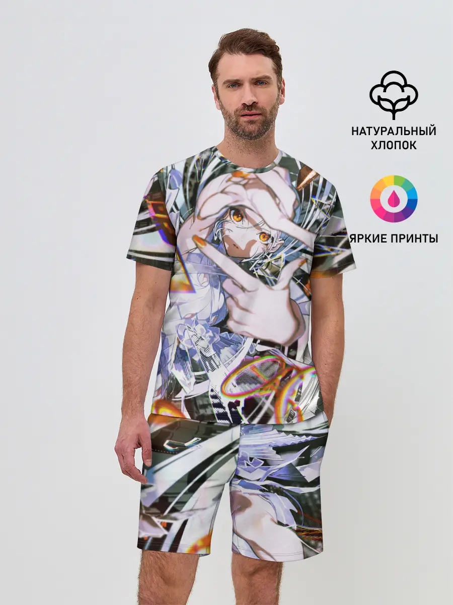 Мужской костюм с шортами / Anime girl art