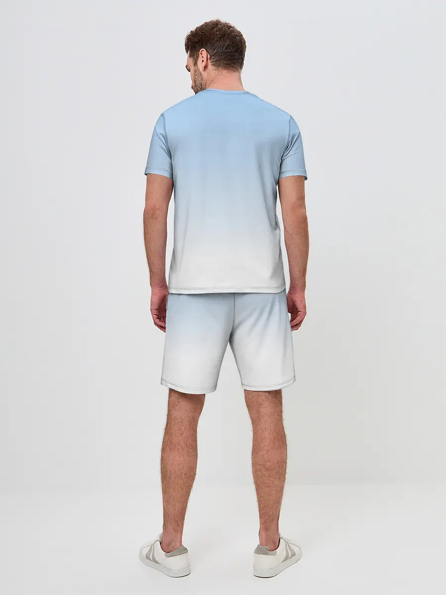 Мужской костюм с шортами / Небесно-голубой градиент