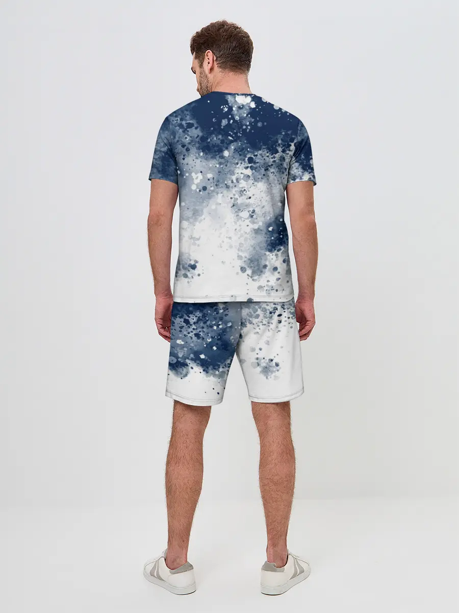 Мужской костюм с шортами / Чернильные капли