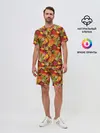 Мужской костюм с шортами / Осенние листья