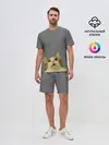 Мужской костюм с шортами / Коте смотрит вверх