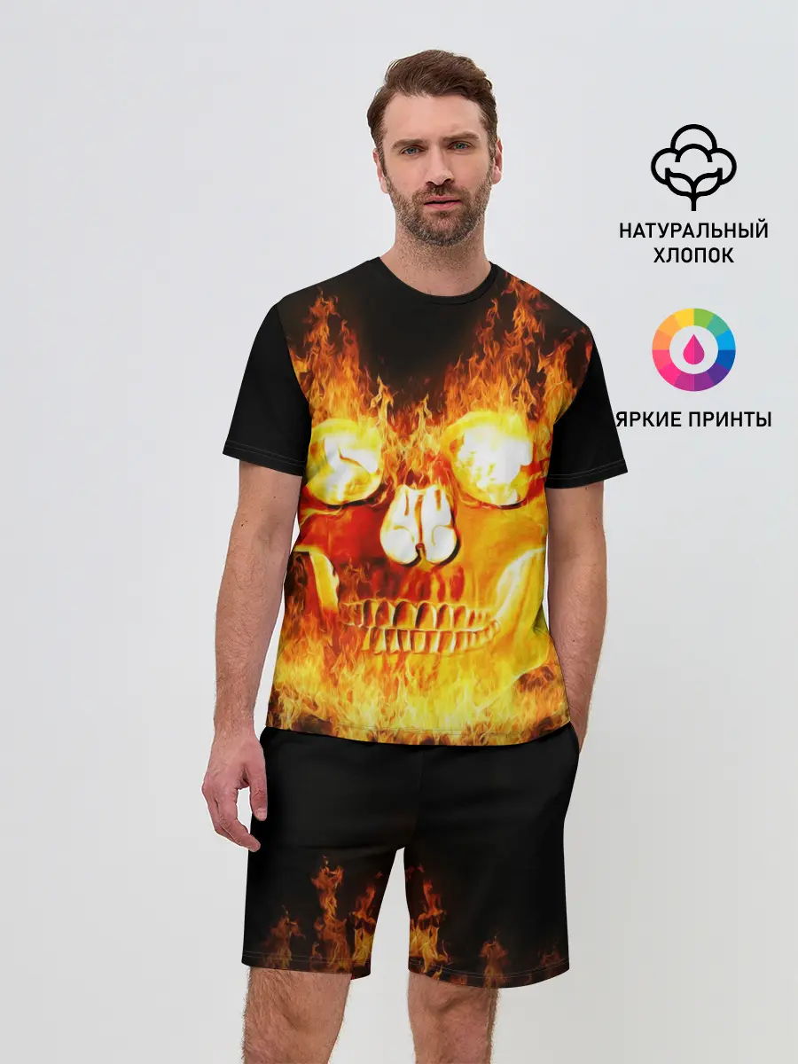 Мужской костюм с шортами / Череп