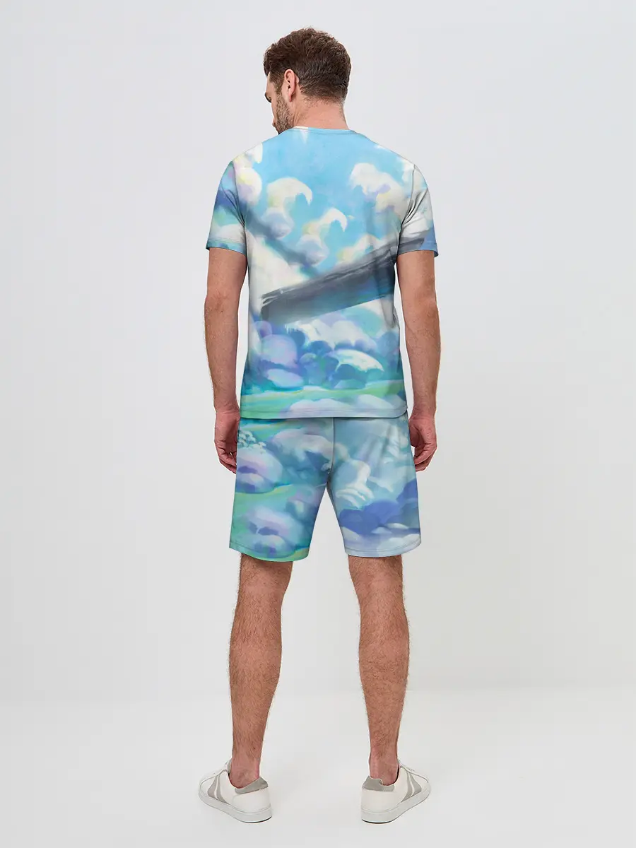 Мужской костюм с шортами / Снежный котенок