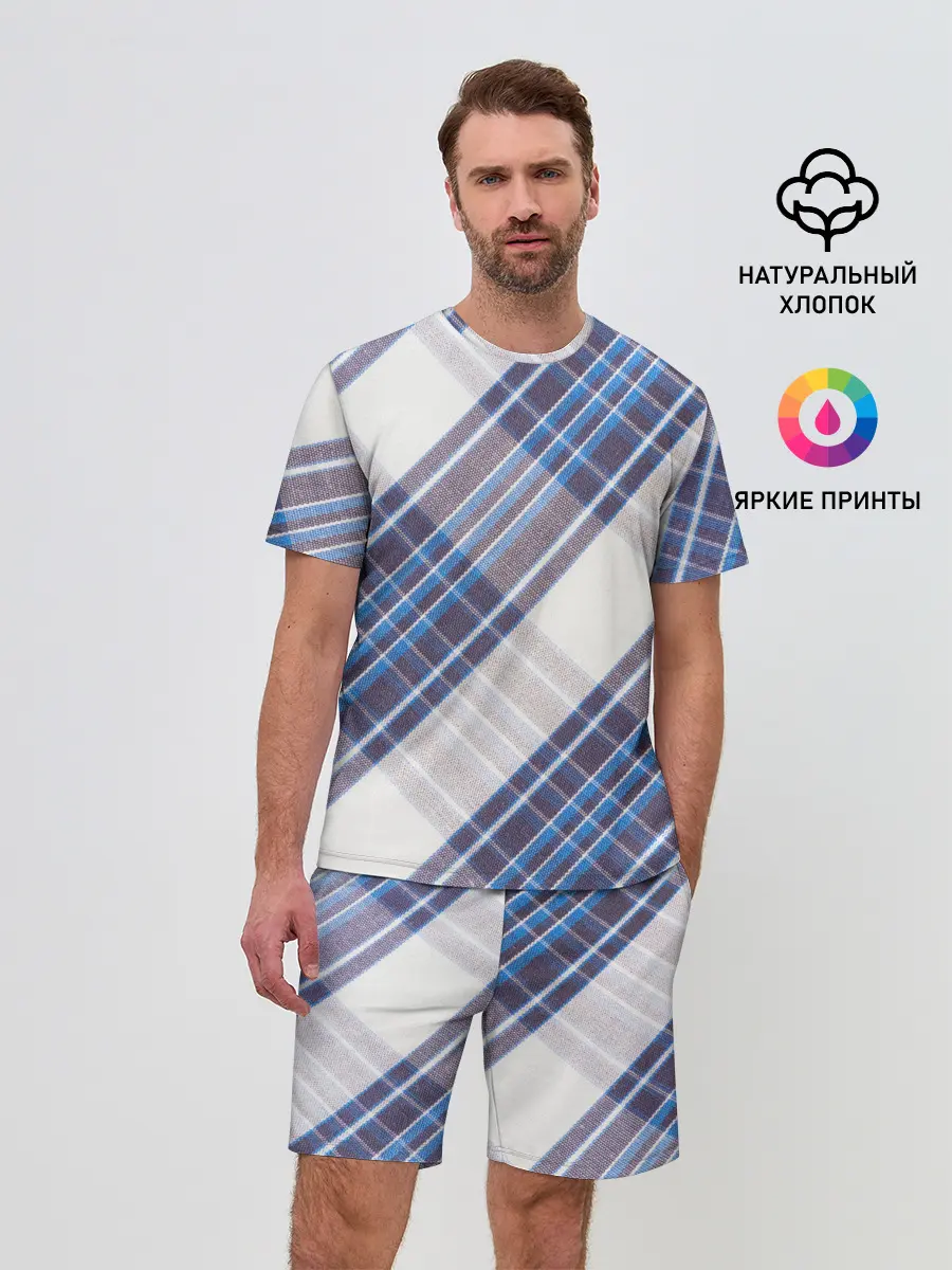 Мужской костюм с шортами / Шотландка | Scottish | Tartan