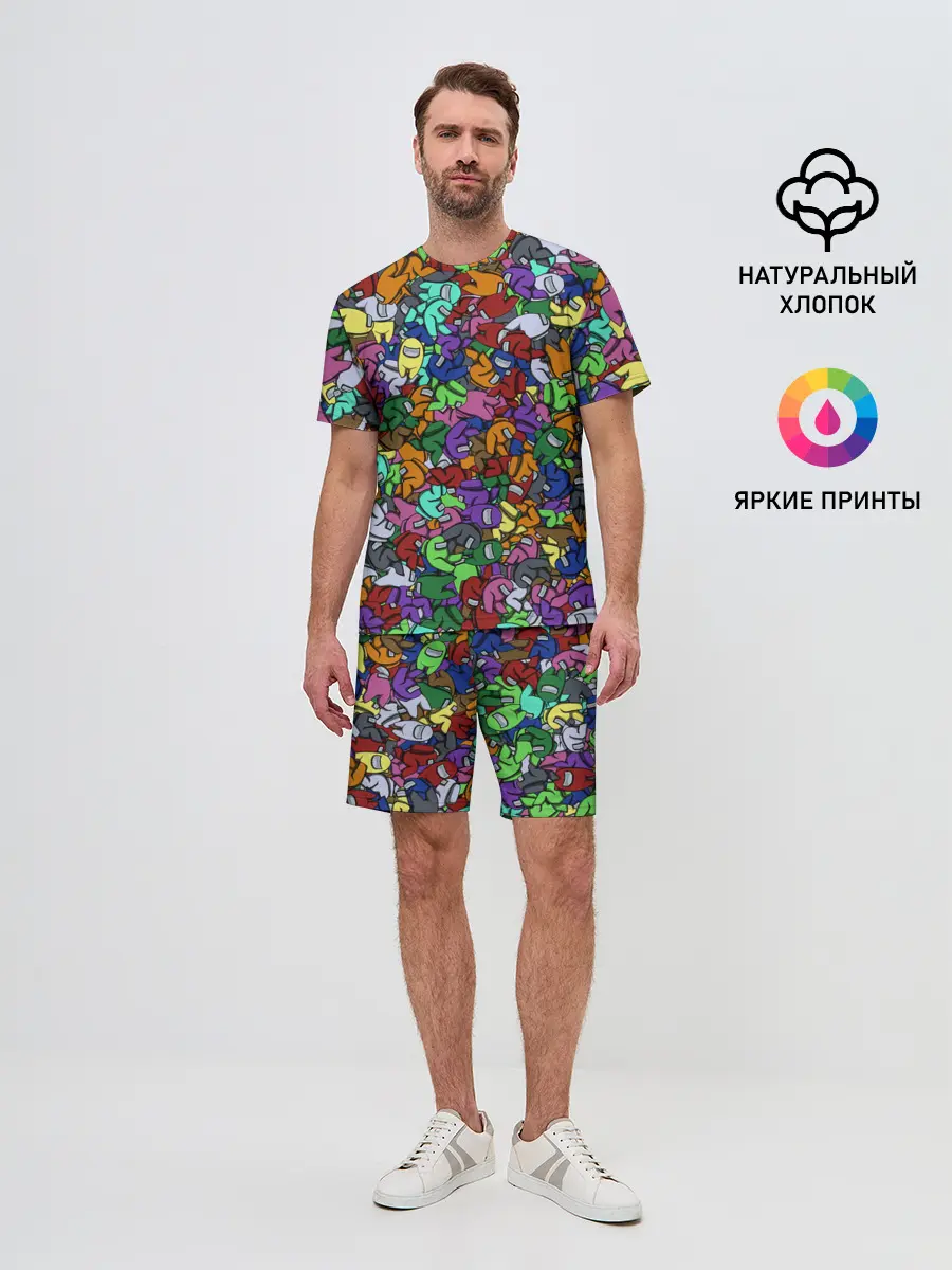 Мужской костюм с шортами / Among Us Overload