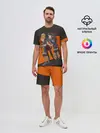 Мужской костюм с шортами / Karasuno оранжевая полоса