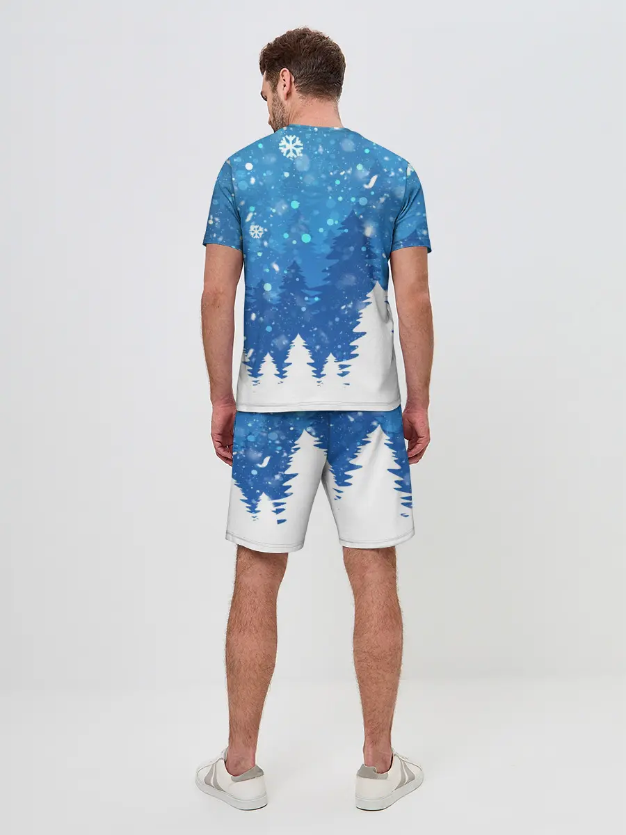 Мужской костюм с шортами / Новогодний Манкрафт на коне