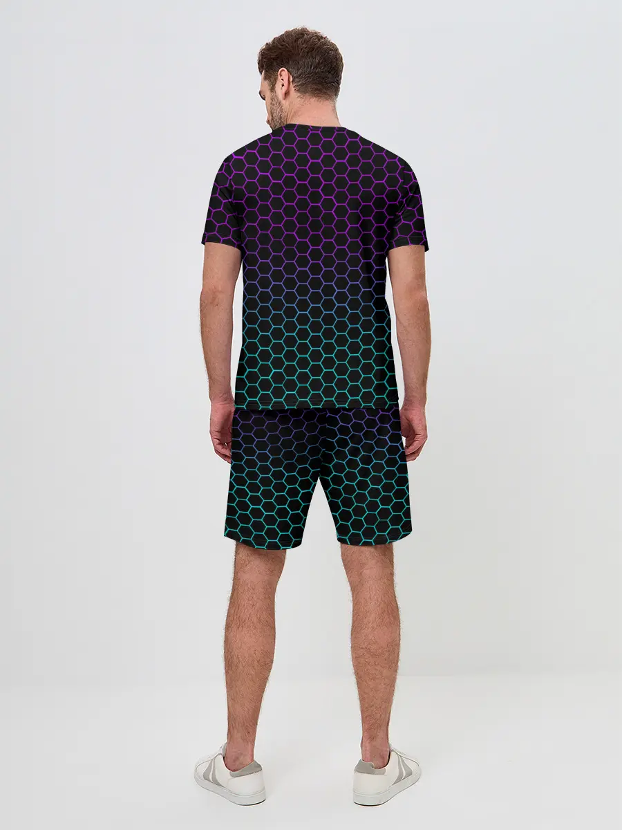 Мужской костюм с шортами / НЕОНОВЫЕ СОТЫ