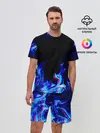 Мужской костюм с шортами / СИНИЙ ОГОНЬ ГЛИТЧ | BLUE FIRE GLITCH