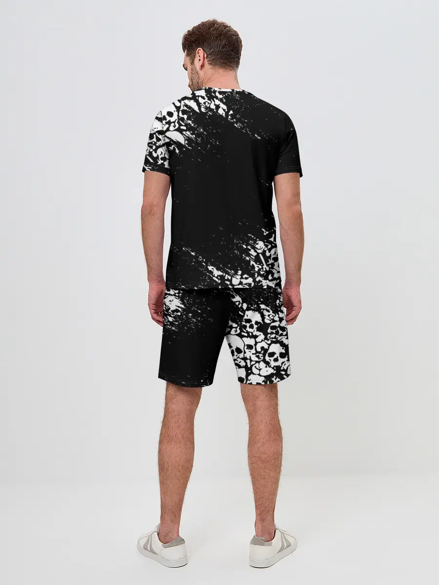 Мужской костюм с шортами / БЕЛЫЕ ЧЕРЕПА | WHITE SKULLS