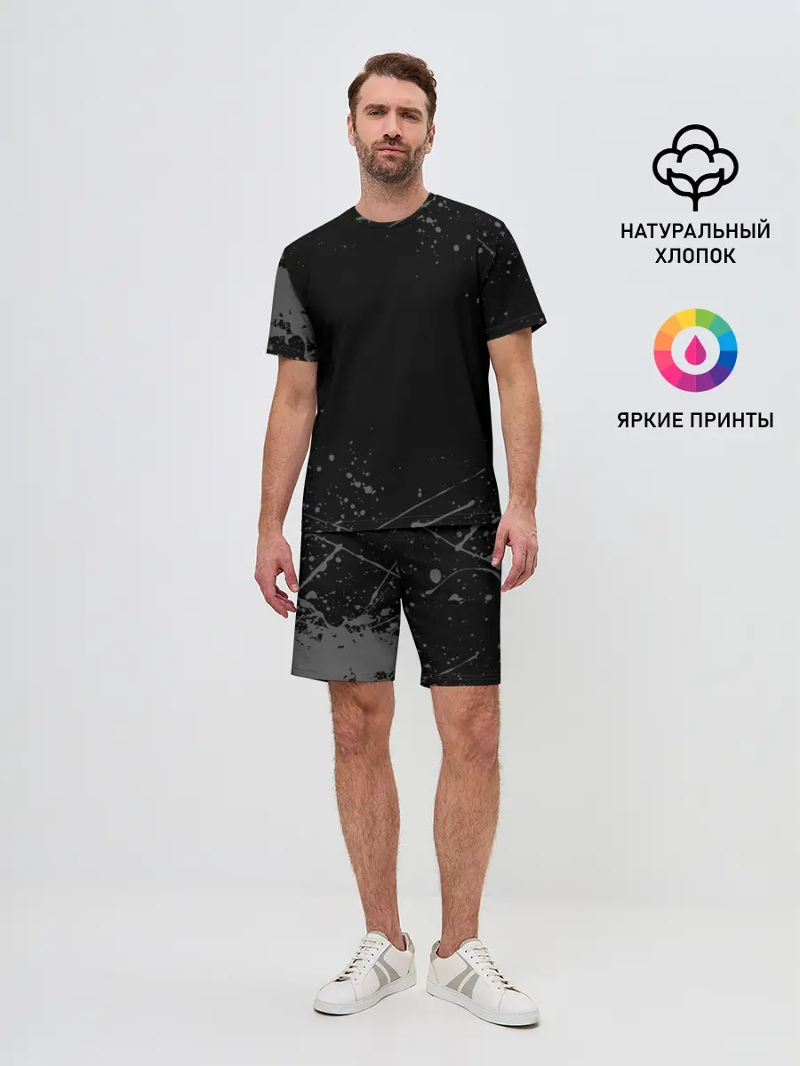 Мужской костюм с шортами / СЕРЫЕ БРЫЗГИ | GREY SPRAY