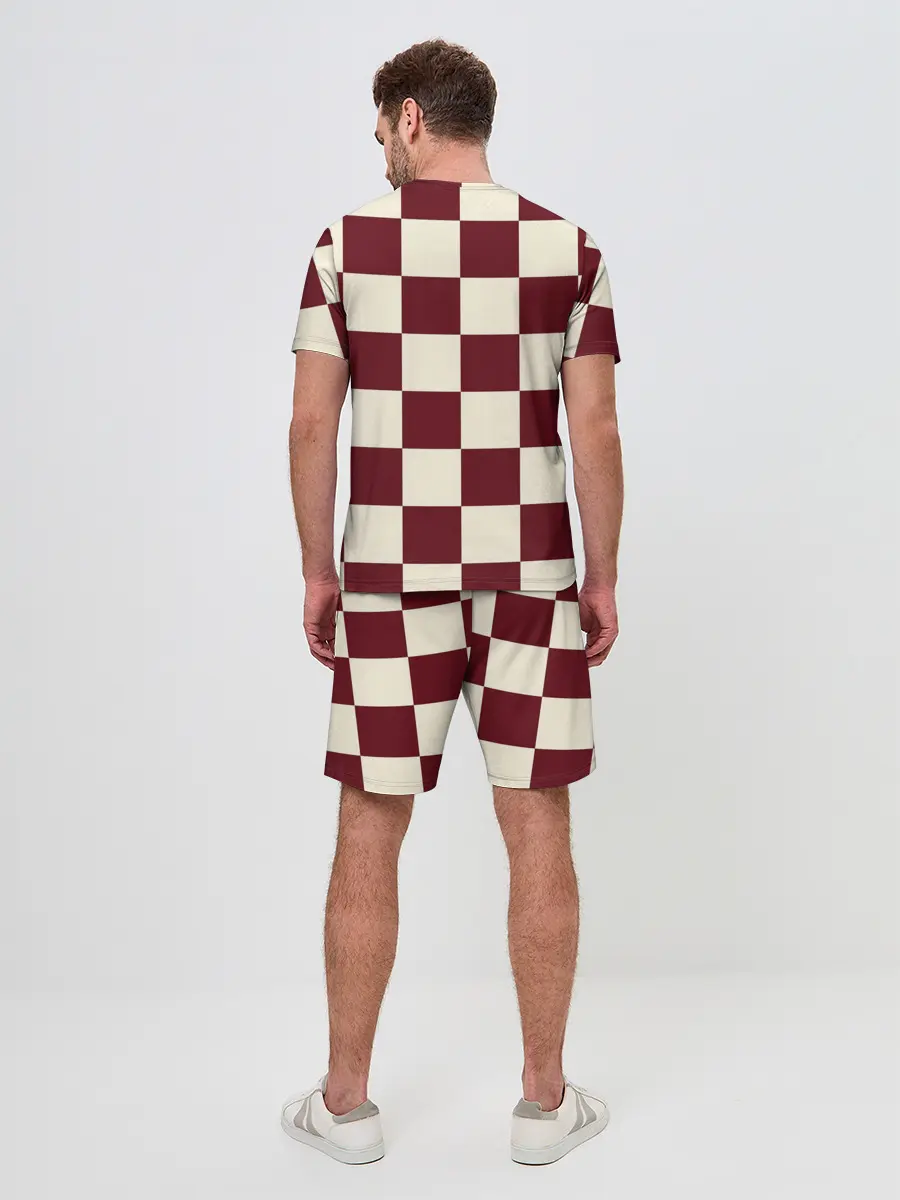 Мужской костюм с шортами / Шахматка