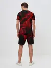 Мужской костюм с шортами / МОЛНИЯ RED NEON