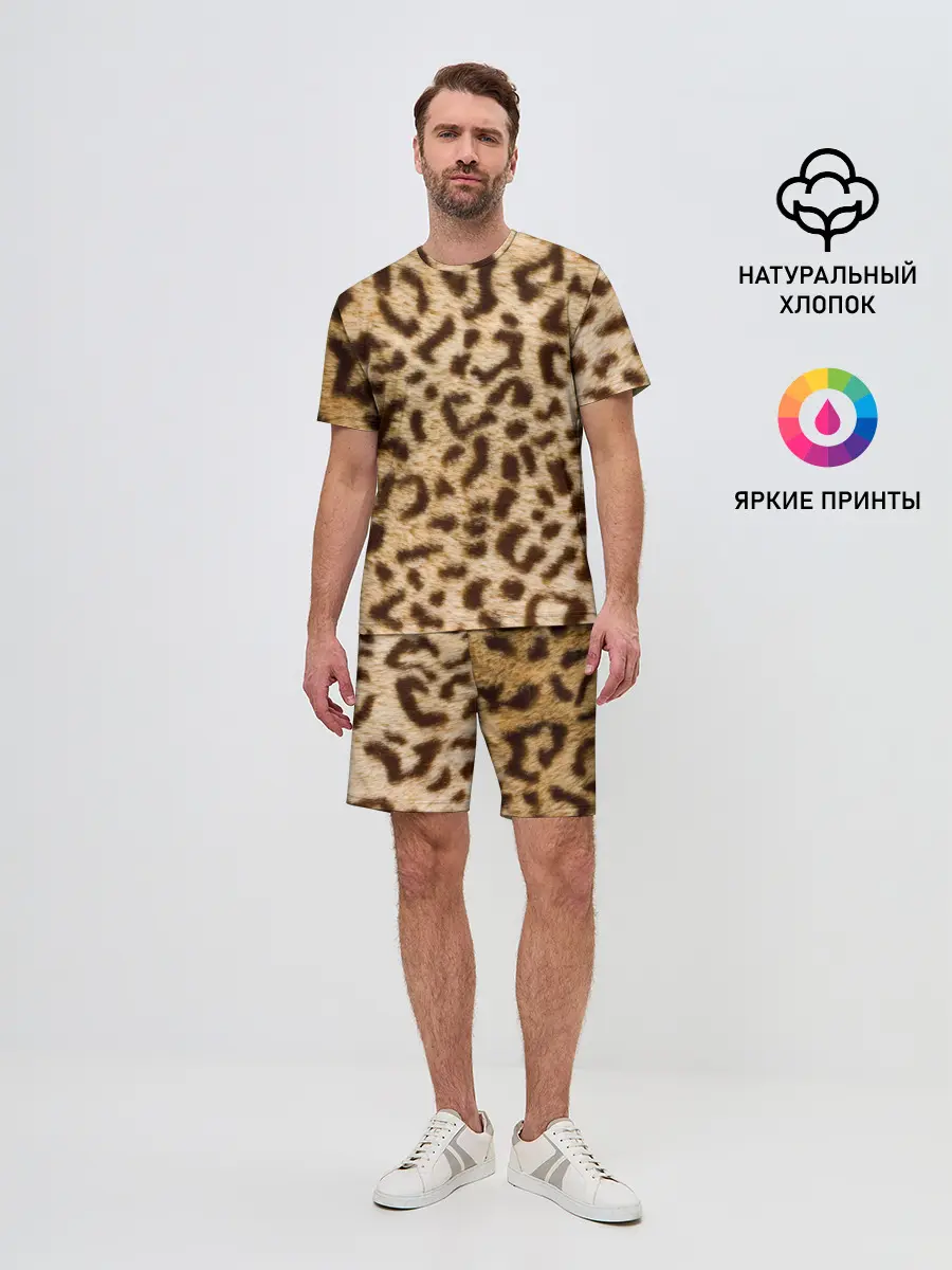 Мужской костюм с шортами / Леопард
